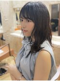 20代30代顔まわりレイヤーふんわりカール
