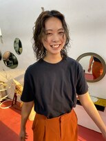 フィン(fin,)&nbsp;fin,/グレージュカラー/ボブウルフ/黒髪/ココアベージュ/パーマ