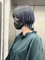 ホワイト 梅田(white) #マッシュウルフ×ブルーブラック