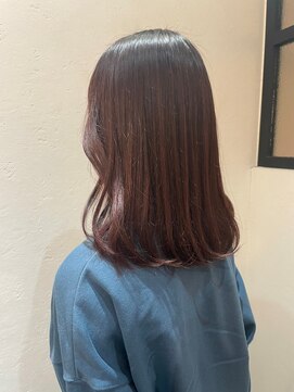 ナンバー ジルバ 立川(N° jillva) 外ハネミディアム/艶ピンクブラウン