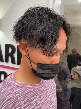 エルマーク 梅田(L-MARK) 波巻きパーマスパイラルパーマツイストスパイラルパーマメンズ