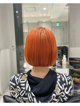 ガリカ 蔵前(Gallica) 【佐久間史将】ぱっつんボブx明るめオレンジ暖色系カラー<蔵前>