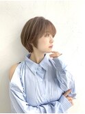 大人可愛い小顔ひし形クビレ丸みボブ20代30代大人ショート