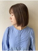 ストレートボブ/シンプルボブ/前髪あり/パールラベンダー