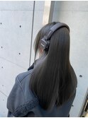 艶髪ロング　髪質改善トリートメント　アッシュブラック