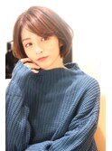 大人可愛いボブスタイル　ひし形でシルエットが綺麗