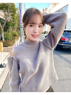 ノラ ヘアーサロン(NORA HAIR SALON) ナチュラル小顔前髪あり後れ毛サイドバング結べるボブくびれヘア