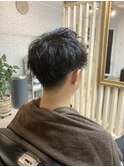 マッシュヘア+ツイストスパイラルパーマ
