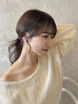 アンニュ(annuy) Instagram/annuy__o0 顔まわりカット/ベージュカラー／韓国巻き