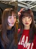 【笹谷杏柚限定】似合わせ顔まわりポイントカット＋艶カラー　13200→10560