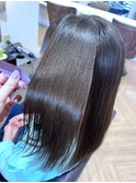 朝楽ストレート×艶カラー