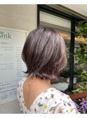 ピンクブラウンミニボブ