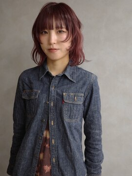 ジュール(JOULE'S) ピンクブラウン/顔まわりレイヤー/ウェーブヘア