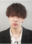 ラウンドマッシュ波巻き緩めパーマ
