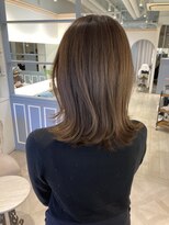 シェノン 赤羽店(CHAINON)&nbsp;くびれミディアムレイヤーオリーブベージュカラー赤羽美容院