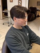 ダブルアール(RR MEN'S SALON)&nbsp;MEN’S/リバースセンターパート/ニュアンスパーマ/由比ヶ浜