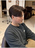 MEN’S/リバースセンターパート/ニュアンスパーマ/由比ヶ浜