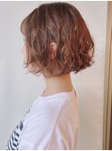 【morio原宿】ゆるふわボブパーマ　大人可愛いボブ　宮本