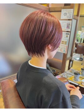 ハピネス クローバー 学園前店(Happiness CLOVER) ショートボブ×髪質改善×白髪ぼかし67ナチュラルショート