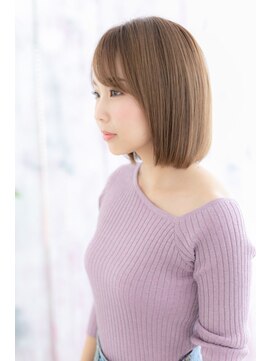 ミック ヘアアンドビューティー 大山店(miq Hair&Beauty) サラツヤことりベージュ◎前下がり小顔ナチュラルボブa