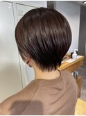 大人かわいい20代30代40代ショートボブ_ショコラブラウン