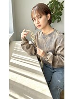 ムード カナザワ(mood kanazawa) 明るめベージュ×ぷっつとボブ