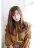 ツヤ感たっぷりマロンカラーストレート