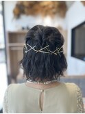 ボブ参列ヘアセット