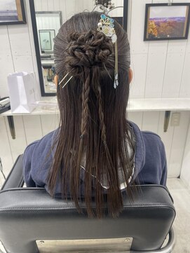 ベニス(VENICE) 簪×ハーフアップ