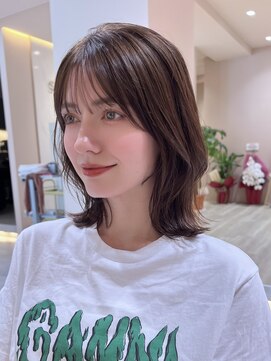 サンド ミュウ 横浜店(sand mieu) 黒髪ボブルフネビージュ小顔ワンレン