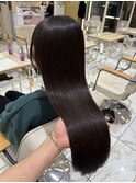 メルティカラーフェミニンロング似合わせカット髪質改善縮毛矯正