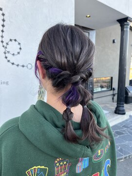 ヘアーデザイニングアリュール(Hair Desining ALLUЯE) インナーカラー(バイオレット)