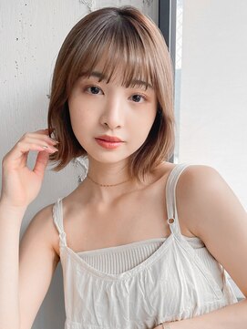 アグノス 青山(Agnos) 小顔 似合わせカット メルティーカラー ウェーブミディアム