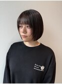ナチュラルボブ/ミニボブ/顔周りレイヤー/シースルーバング