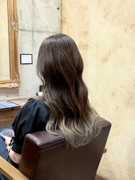 美容室カードル 新小岩店(Cadre) ロング裾カラーコテ巻き仕上げ