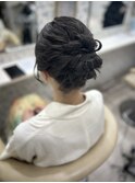 ボブふわふわアップヘア参列ヘア/お呼ばれヘア/結婚式