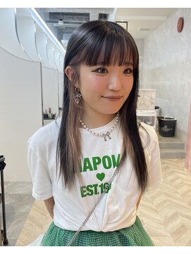 ソレイユトウキョウシブヤ(SOLEIL TOKYO shibuya) ロングブリーチデザイン前髪インナーカラー