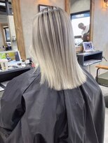 サニー 渋谷(SUNNY) バレイヤージュ、ハイライト、レイヤーロング、グレーベージュ