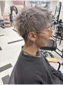 パールグレージュカラー×スパイキーショート　美由紀#八王子