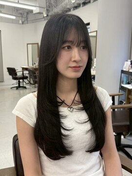 ハピネス 王寺店(Happiness) 前髪カット/顔まわりレイヤー/レイヤーカット/韓国レイヤー