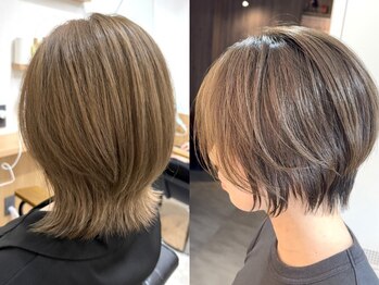 ラフテル(RAFTEL)の写真/【山科】東野駅 徒歩1分◇髪や頭皮に優しい薬剤でキレイな仕上がり!艶/透明感/立体感◎の白髪染めが人気♪
