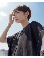 カライングドゥ(ing deux)&nbsp;大人可愛い20代30代40代黒髪前下がりショートボブ丸みショート◎