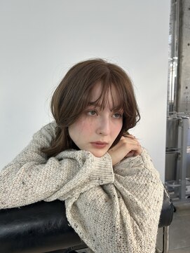 ディジョン 自由ヶ丘(Dijon) 韓国顔まわりレイヤーカットグレージュオリーブベージュブラウン