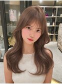 ベージュ/透明感カラー/ブリーチカラー/ミルクティーベージュ