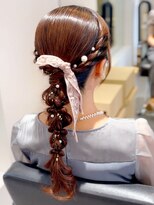 フォーエス(4S)&nbsp;編み下ろし ～結婚式お呼ばれヘアアレンジ～
