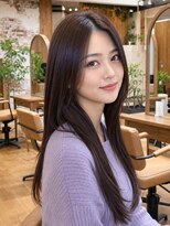 カランエノエル(Calin et Noel)&nbsp;髪質改善ストレート地毛風ストレート艶髪カラー顔周りカット