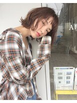 オルセン(OLSEN)&nbsp;【BALLOON HAIR】外ハネボブ×チェックシャツ×古着