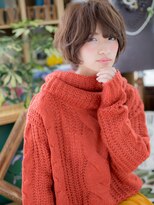 カバーヘア ブリス 大宮西口(COVER HAIR bliss) 大人かわいい暖色系カラーくせ毛風小顔ボブ大宮20代30代40代a!