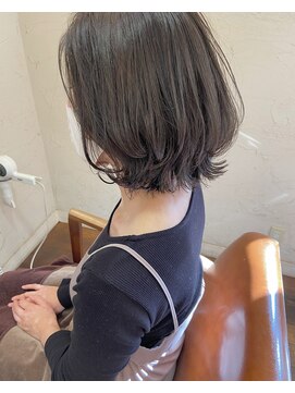 ビーズ(bead's) *シフォンボブ/前髪なしショート/グレージュカラー*