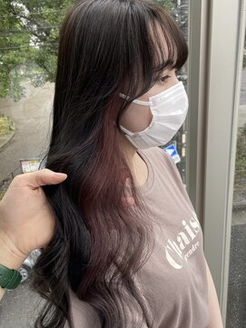 インク サカエ(inq sakae) オレンジ系インナーカラー×ロング